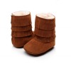 Cizmulite maro cu franjuri (Marime Disponibila: 6-9 luni (Marimea 19, Superbaby