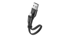 Baseus Lightning Nimble cablu de date și &icirc;ncărcare pentru iPhone 2A 0.23m negru (CALMBJ-B01)