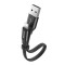 Baseus Lightning Nimble cablu de date și &icirc;ncărcare pentru iPhone 2A 0.23m negru (CALMBJ-B01)