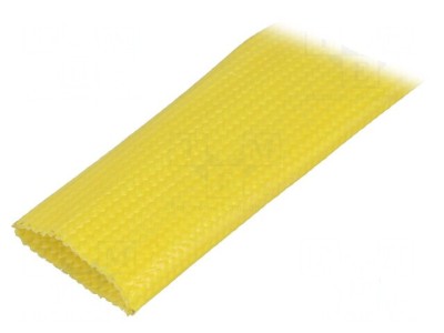 Manşon electroizolant fibră de sticlă galbenă 5m -30&amp;divide;155&amp;deg;C foto