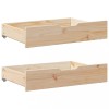 Sertare Pat Lemn Masiv Pin cu Roti 85x55x17cm, 2 buc. Depozitare Sub Pat Lenjerie, Jucarii