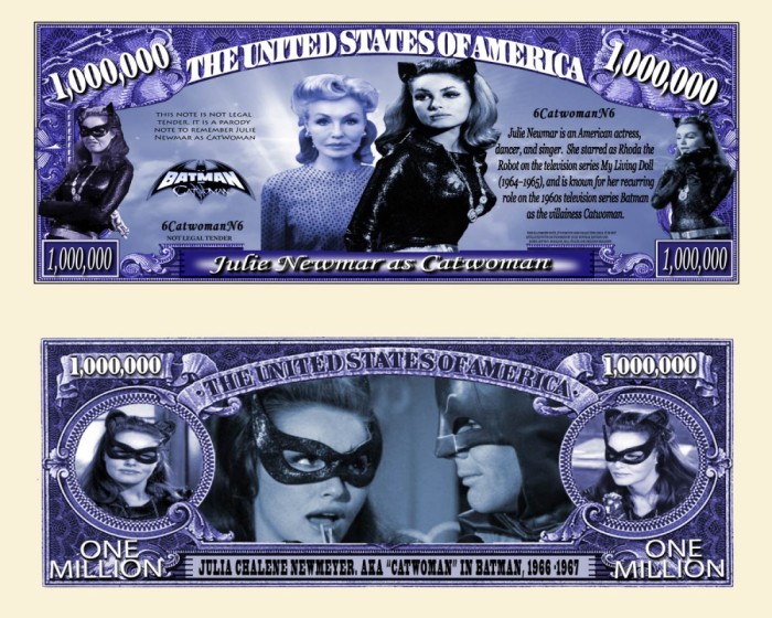 !!! SUA = FANTASY NOTE (TJ6) = FILMUL CATWOMAN CU JULIE NEWMAR - 2020 - UNC