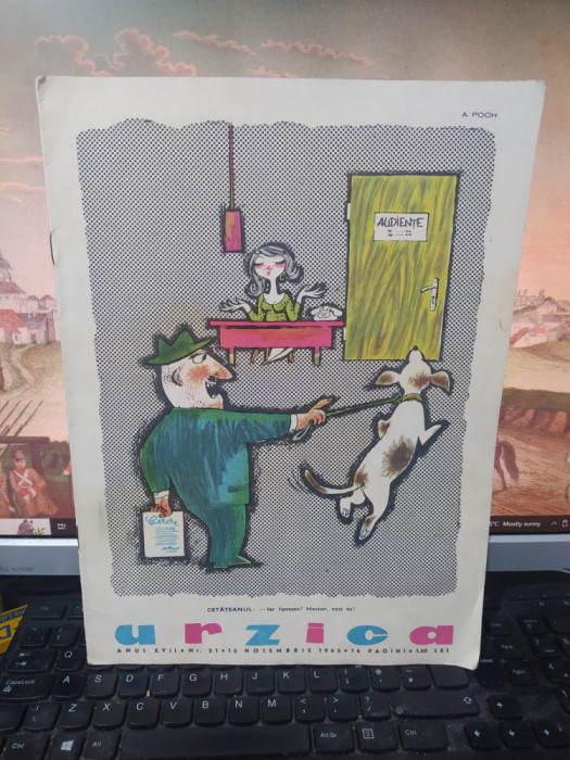 Urzica nr. 21, 15 nov. 1965, Coperți de Eugen Taru și A. Poch; Gopo; Eftimiu 224