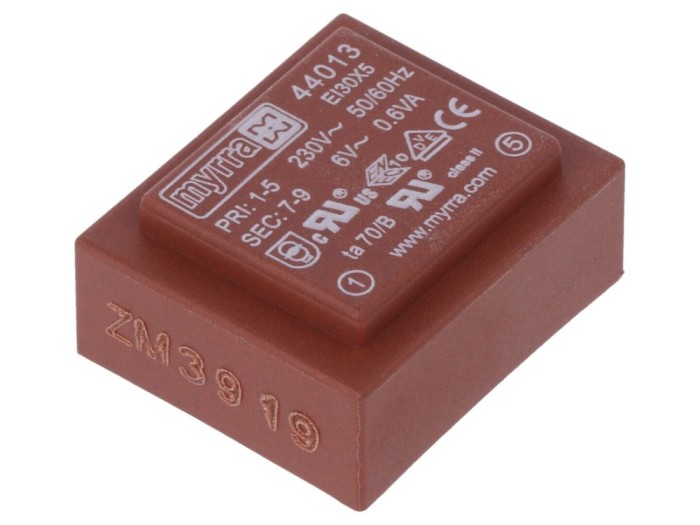 Transformator &icirc;ncapsulat 6V 0,1A PCB