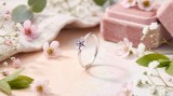 Cumpara ieftin Inel din argint 925 model floare de cires - Design Enamel Pink Cherry Blossom