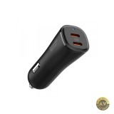 Incarcator Auto Spigen ArcStation Essential 50W 3A 2 x USB-C Negru ACP08523