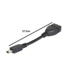Cablu adaptor OTG miniUSB - USB mama 27.5cm case de marcat tablete