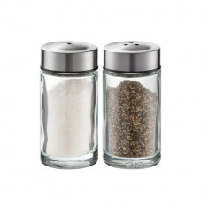 Set de 2 recipiente pentru sare si piper, 8,7x4,5x9,5 cm capacitate 50 grame, KingHoff