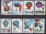 Rwanda 1984 aeronautica baloane MI 1267-1274 MNH, Nestampilat