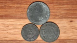 Romania -set de colectie WW2 zinc- 2 lei 1941, 5 lei 1942, 20 lei 1943 frumoase!