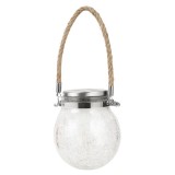 Lampa solara decorativa pentru exterior, IP65, 20 LED-uri, 600mAh, 14 x 12 cm model borcan rotund, alb cald