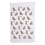 Cumpara ieftin Prosop de maini si fata bumbac maro alb gri 40x66 cm