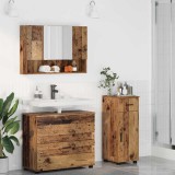 VidaXL Set de mobilier pentru baie 3 pcs Lemn vechi 76.5 x 35 x 64 cm 3393041