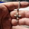 Lant vintage argint cu zirconii si opal