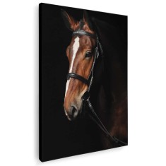 Tablou cal brun roscat (murg) Tablou canvas pe panza CU RAMA 20x30 cm