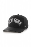 Cumpara ieftin 47brand șapcă din amestec de l&acirc;nă MLB New York Yankees culoarea negru, cu imprimeu, 47 Brand