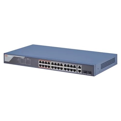 Switch 24 porturi PoE 100Mbps, 2 port uplink Gigabit, SMART Management - HIKVISION DS-3E1326P-EI foto