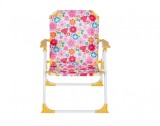 Scaunel pliabil, pentru plaja, model floral, 35x34x46, Roz, SOHO