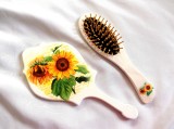 set perie de par si oglinda cu floarea soarelui 40292