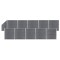 vidaXL Set gard din WPC, 10 buc. pătrate + 1 oblică, 1830x186 cm, gri
