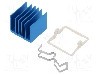 Radiator extrudat, aluminiu, 21mm x 21mm, albastra, Advanced Thermal Solutions - ATS-X53210P-C1-R0