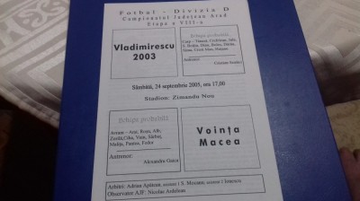 program Vladimirescu 2003 - Vointa macea foto