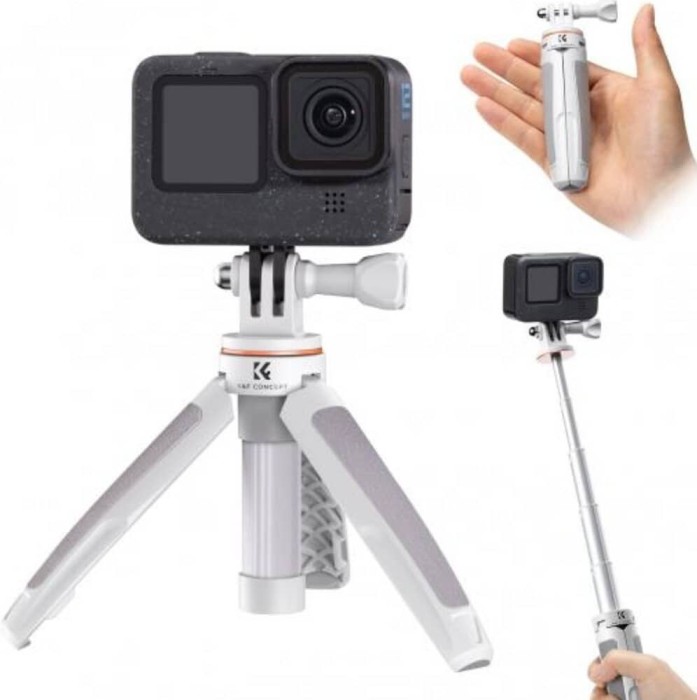 ​Selfie Stick 32cm cu Baza K&amp;F Concept KF09.133 Compatibil Camere de Actiune