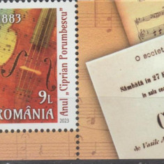 ROMANIA 2023 CIPRIAN PORUMBESCU -Serie un timbru LP.2431 MNH**