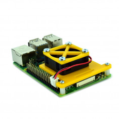 Suport Pentru Montare Ventilator Pe Raspberry Pi 4 (Galben) foto