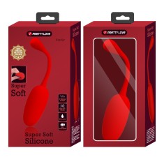 Ou Vibrator Pretty Love, Super Soft, 12 moduri Vibratii - Rosu