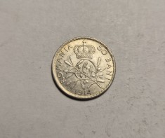 50 bani 1914 UNC Piesa de Colectie