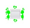 Sticker decorativ pentru intrerupator, Indragostiti, 11 cm, 12201ST-13, Oem