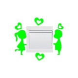 Sticker decorativ pentru intrerupator, Indragostiti, 11 cm, 12201ST-13