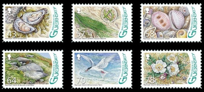 GUERNSEY 2016 FAUNA SI FLORA - Serie 6 timbre Mi.1574-79 MNH**