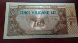 Romania -5000000 Lei 1947 (Replica ,reproducere argintata)-Polimer(plastic)