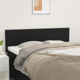 VidaXL Tăblii de pat, 2 buc., negru, 72x5x78/88 cm, piele ecologică