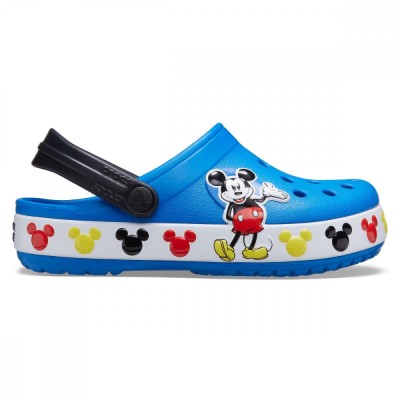 Saboți Crocs Fun Lab Disney Mickey Mouse Band Clog Albastru - Bright Cobalt foto