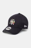 New Era șapcă de baseball din bumbac culoarea albastru marin, cu imprimeu, 60595433