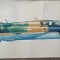 Mig 21 modernizat Lancer// grafica, tehnica mixta pe hartie