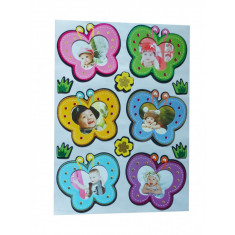 Sticker decorativ, fluturi cu poze, 45 cm, WX-EB003