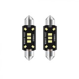 Set 2 Becuri auto LED, C5W Sofit, 10 LED SMD, Canbus fara eroare, 39 mm, BZRSH, IPF