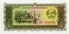 Laos 10 Kip ND (1979) - P-27b UNC !!! foto
