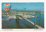 FA6 - Carte Postala - SUA - San Pedro, Vincent Thomas Bridge, circulata 1984
