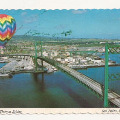 FA6 - Carte Postala - SUA - San Pedro, Vincent Thomas Bridge, circulata 1984