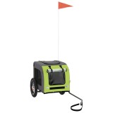 Cumpara ieftin Remorca bicicleta animale companie verde/gri textil oxford/fier