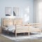 vidaXL Cadru de pat cu tăblie, king size, lemn masiv 3194056