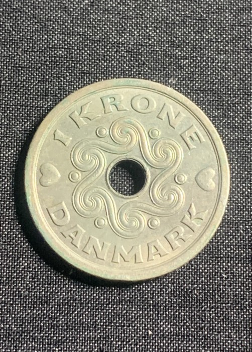 Moneda 1 coroana 1992 Danemarca