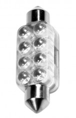 Bec LED 12V - 13x44mm - 8LED Sofit SV8,5-8 1buc - Albastru Garage AutoRide foto