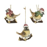 Decoratiune - Bird on Branch with Hanger - mai multe modele | Kaemingk