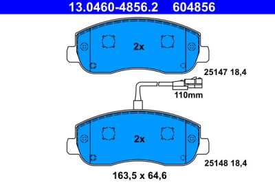 ATE 13.0460-4856.2 set placute frana,frana disc foto